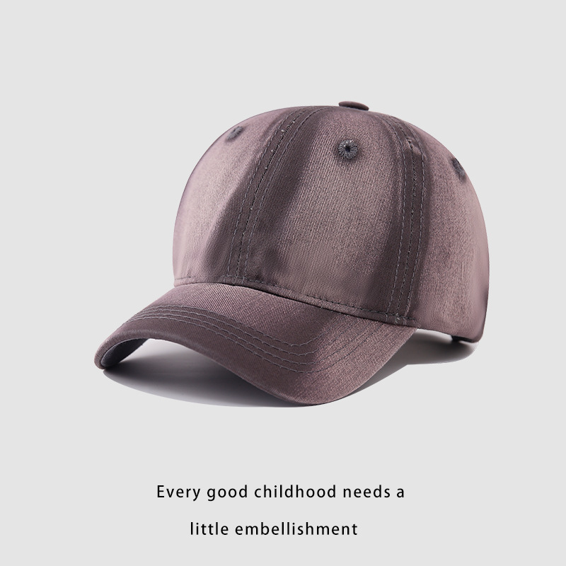 Sombreras de boca de pato de cabeza grande para niños y niñas de verano muestran la cara pequeña delgada blando sombrero de béisbol profundo transpirable sombrero profundo