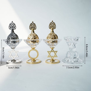 Factory direct crystal incense burner candlestick dual-purpose ornaments, with fire seed incense burner suit, the Middle East hot-selling products