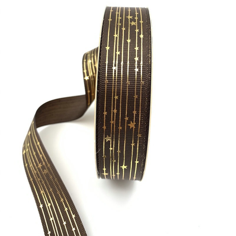 Hilo dorado cinta Star ribbon bar material de soporte cinta flor caja de regalo embalaje cinta hecha a mano al por mayor