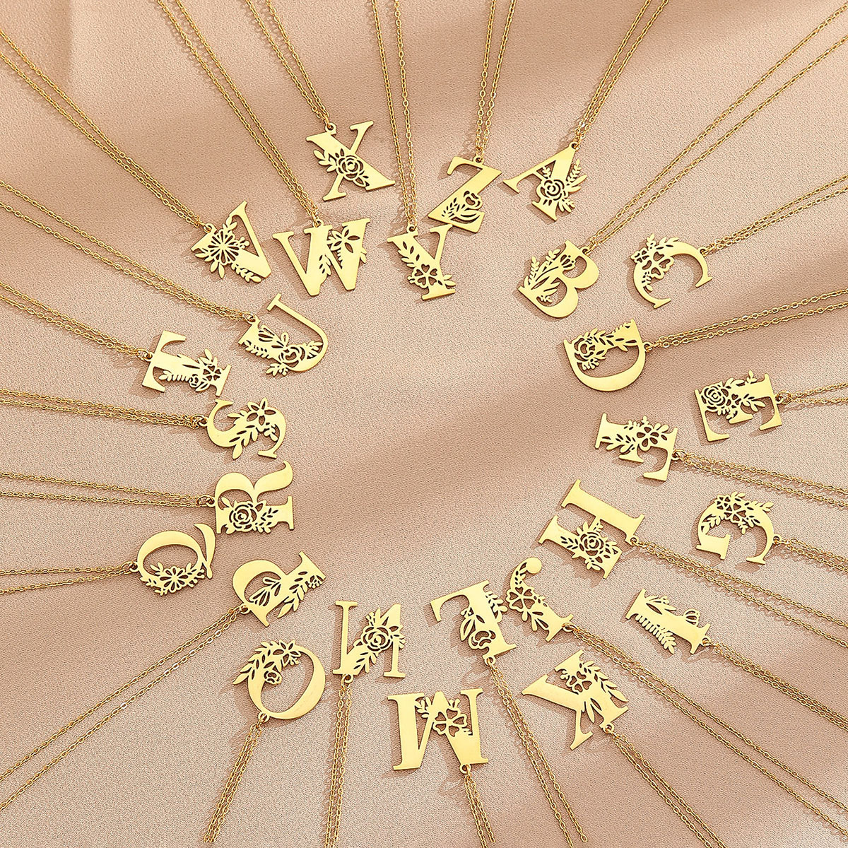 Daily, Shopping Occasion Stainless Steel Material Wholesale Basic Classic Style Letter Stainless Steel Plating Pendant Necklace