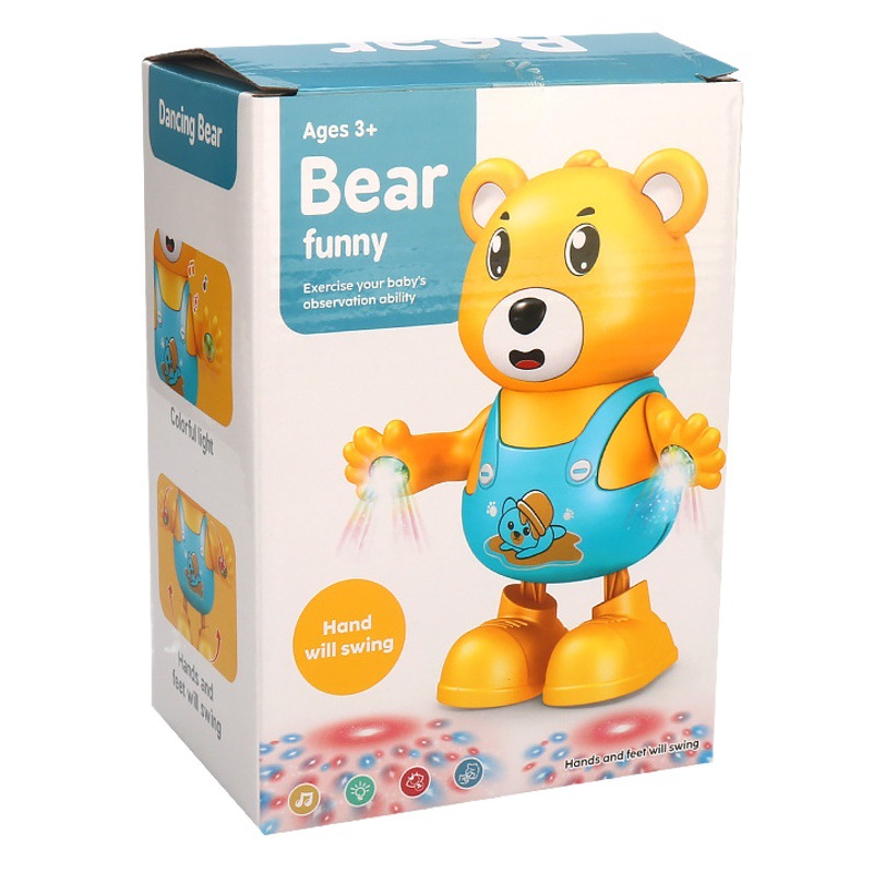Nuevo baile eléctrico Oso de dibujos animados swing alrededor cantando bailando muñeca eléctrica bebé juguete para niños