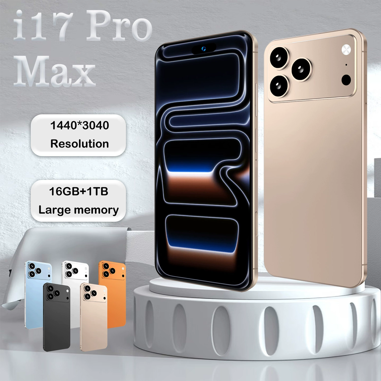 Мобильный телефон, умные часы, (поперечная торговля), Intel Core i17, 17 Pro Max, 4G, Android, 7.3 дюйма