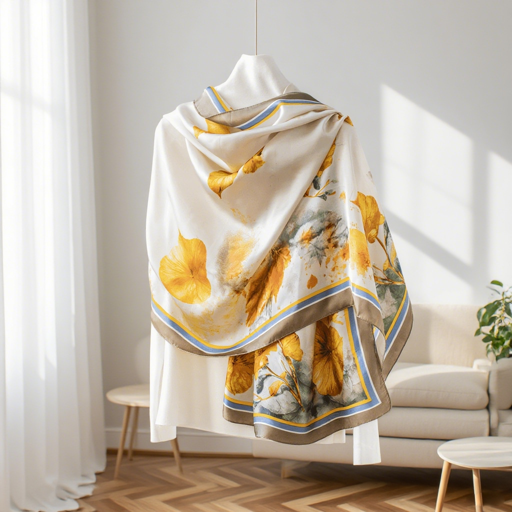 2025 primavera y verano nuevo estilo bufanda de seda mujer ligera y transpirable nueva bufanda de satén de seda para mujer estilo occidental bufanda larga chal