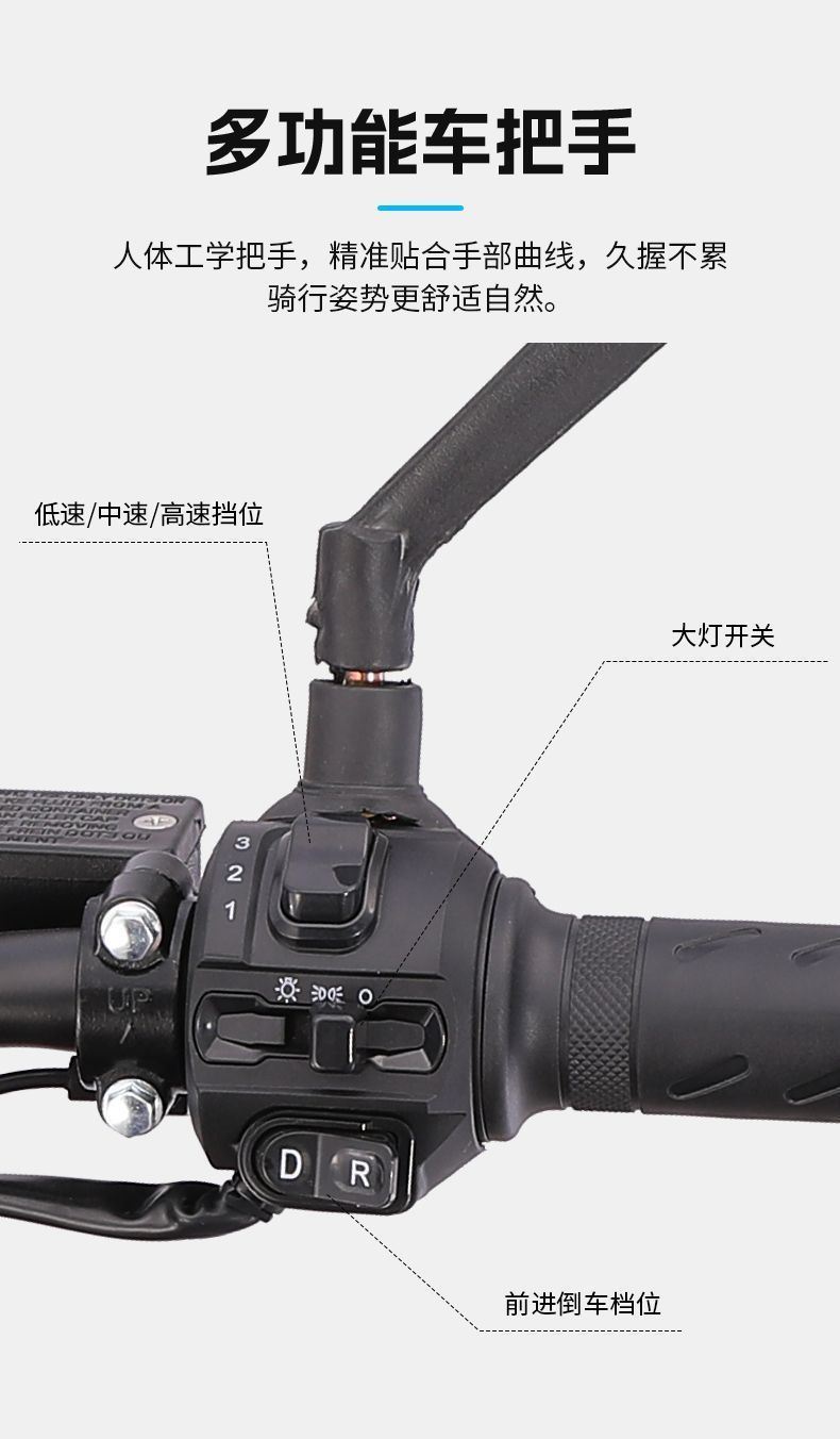 Long-Distance Running King Daniu 96V 3000W Dual Disc Brake Electric Scooter Battery Bike for Men and Women 72V Pedal Electric Motorcycle
