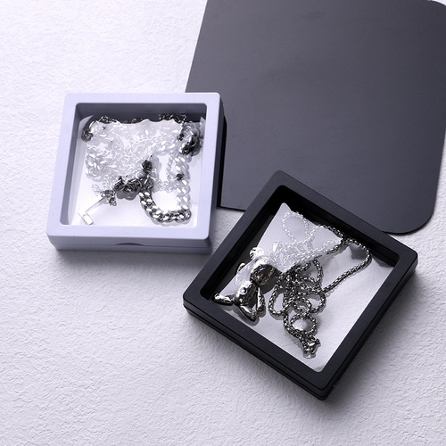 Transparent film display box floating packaging box jewelry stand bracelet acrylic transparent storage display rack wholesale