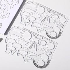 Soft ruler function ruler set geometry ruler non-toxic for students who are not easy to break and fold, popular ruler for drawing and painting handmade reports