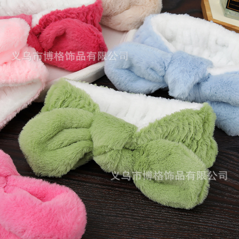 Lavarse la cara especial banda de cabello máscara banda de cabello unisex lavarse la cara maquillaje pelusa banda de cabello al por mayor