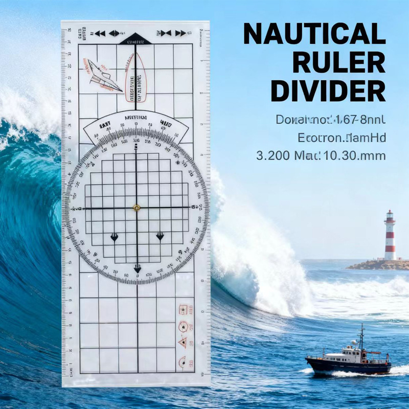 航海专用量尺 平行尺海图测绘尺测量工具船员绘画尺固定点分隔器