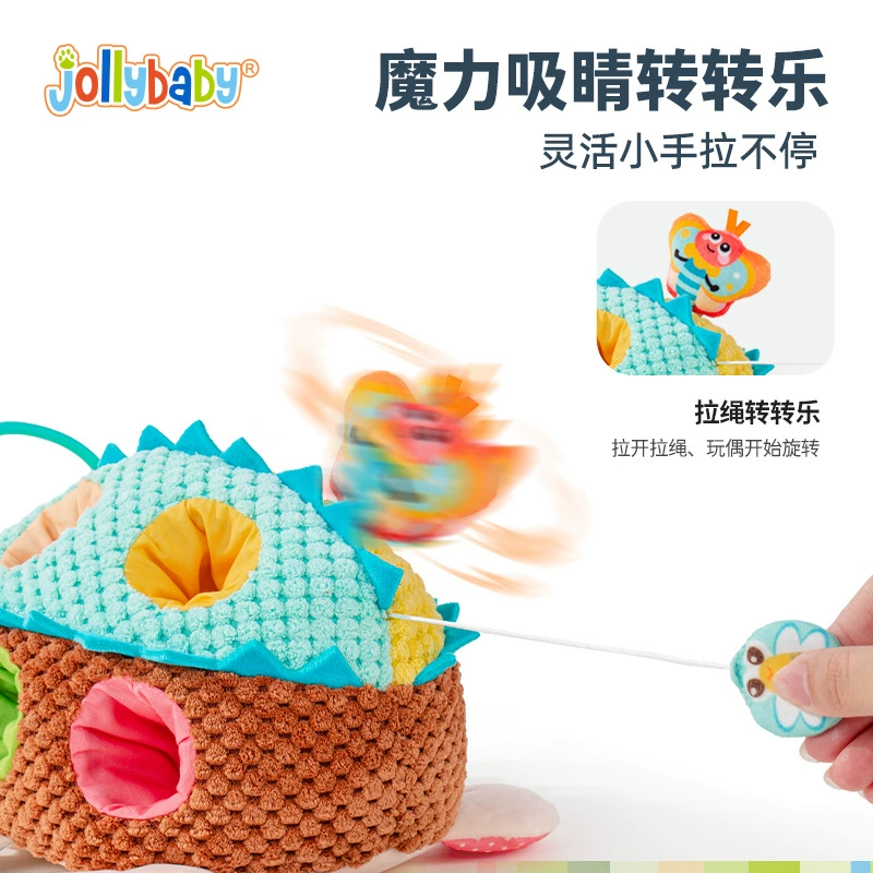 Кукла-пазл для раннего развития Jollybaby животного типа, выдвижная игровая крошечная игрушка-пазл домик, плюшевая игрушка, выдвижной редиска, можно кусать 0–6