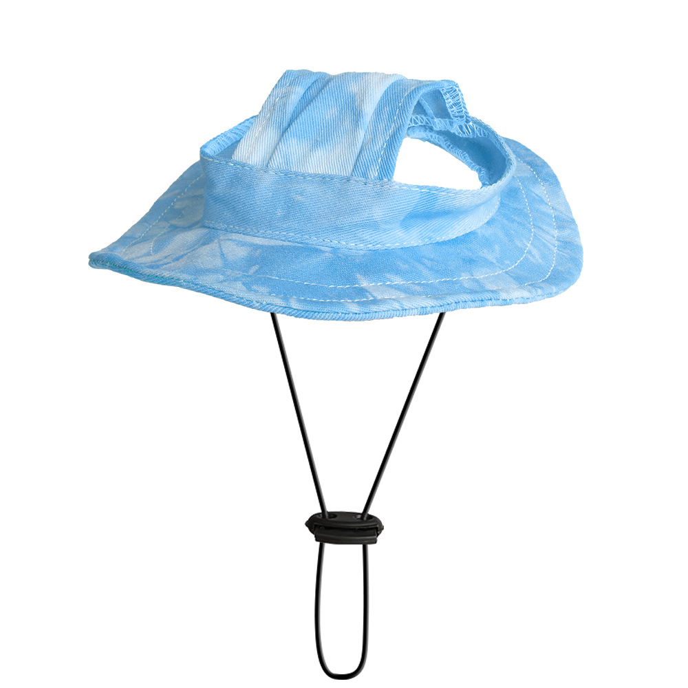 Accesorios de mascotas transfronterizos sombrero de sombrero de sombra ajustable de verano gatos perros sombrero de perro protector solar al aire libre