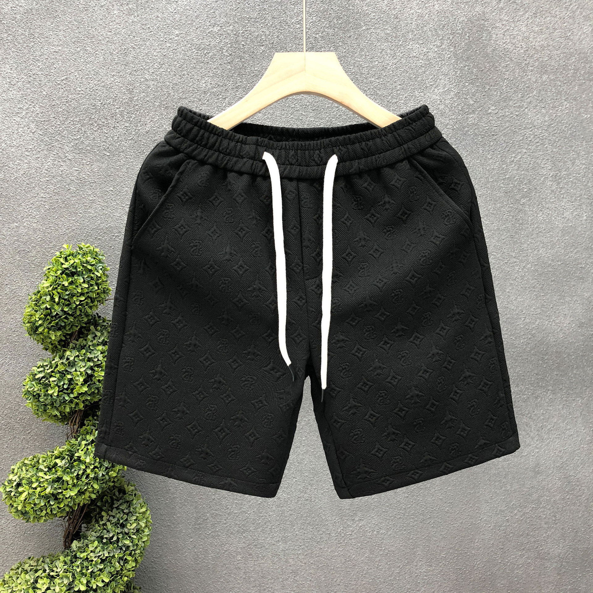 Pantalones cortos casuales de todo fósforo, pantalones de traje para hombre, pantalones de cinco puntos delgados de negocios de marca de moda, pantalones grandes rectos, comercio exterior, venta al por mayor transfronteriza