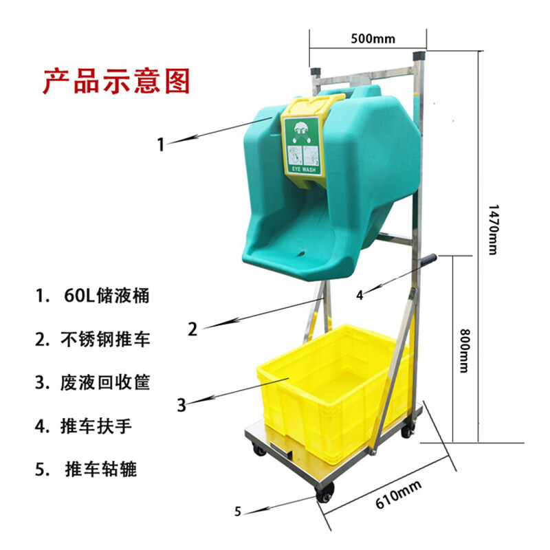 VLEN 洗眼器  ABS工程塑料紧急冲洗装置工厂实验室用