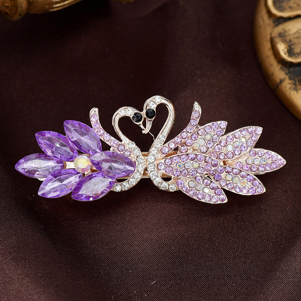 Crystal swan purple