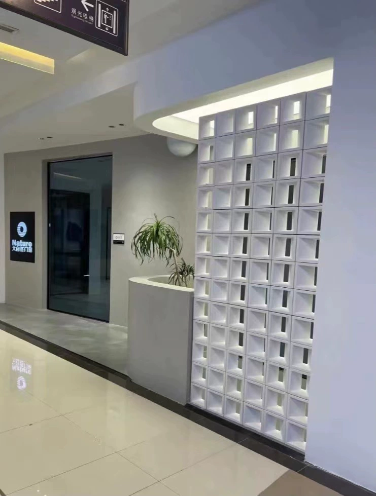 Компонент стерео девятиугольная сетка арт полая кирпичная блок цемент красная наружная выставочная зала фоновая стена PU декоративная сетка