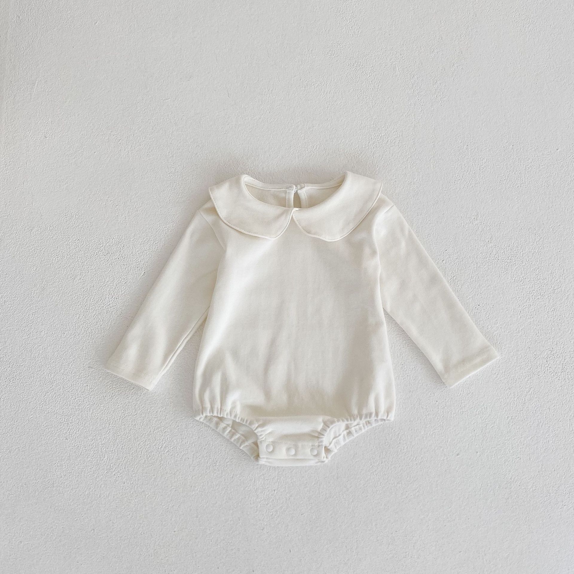 2024 autumn style girl baby doll collar long sleeved triangle hoodie jumpsuit with multiple colors to choose from_voghion.com