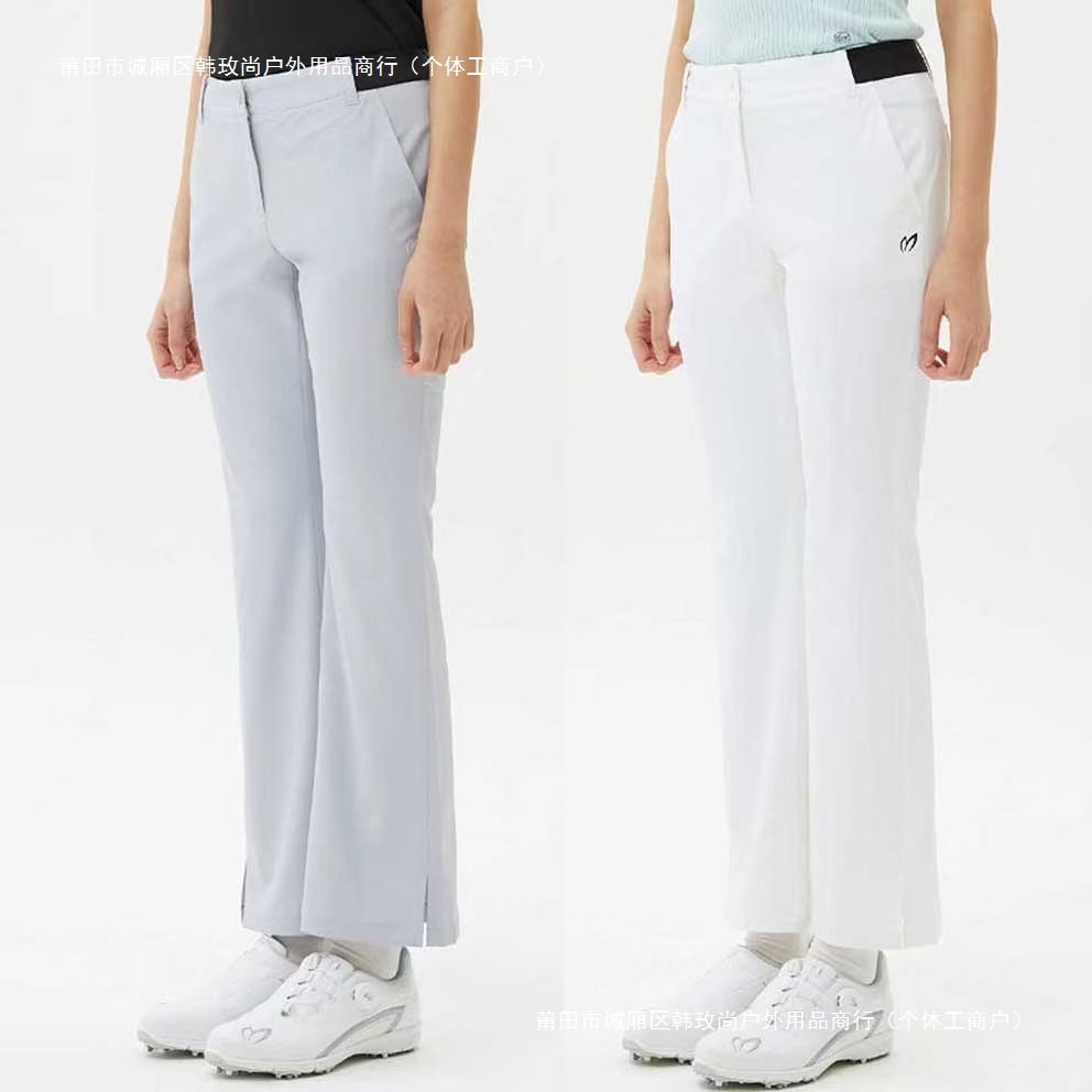 25 New Summer and Autumn Golf Clothing Women's Pure Color Straight Pants Simple Elastic Breathable Versatile Micro-Flared Pants