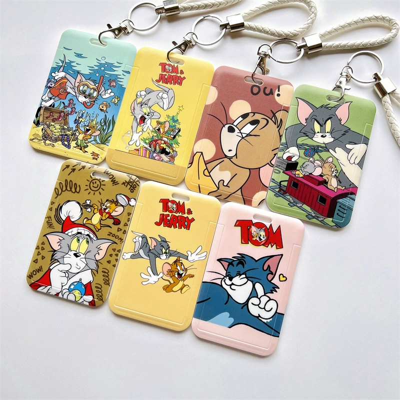КарточницаTravel карточек Tom & Jerry, брелок-держатель, защитный жесткий чехол, школьный ID для детей