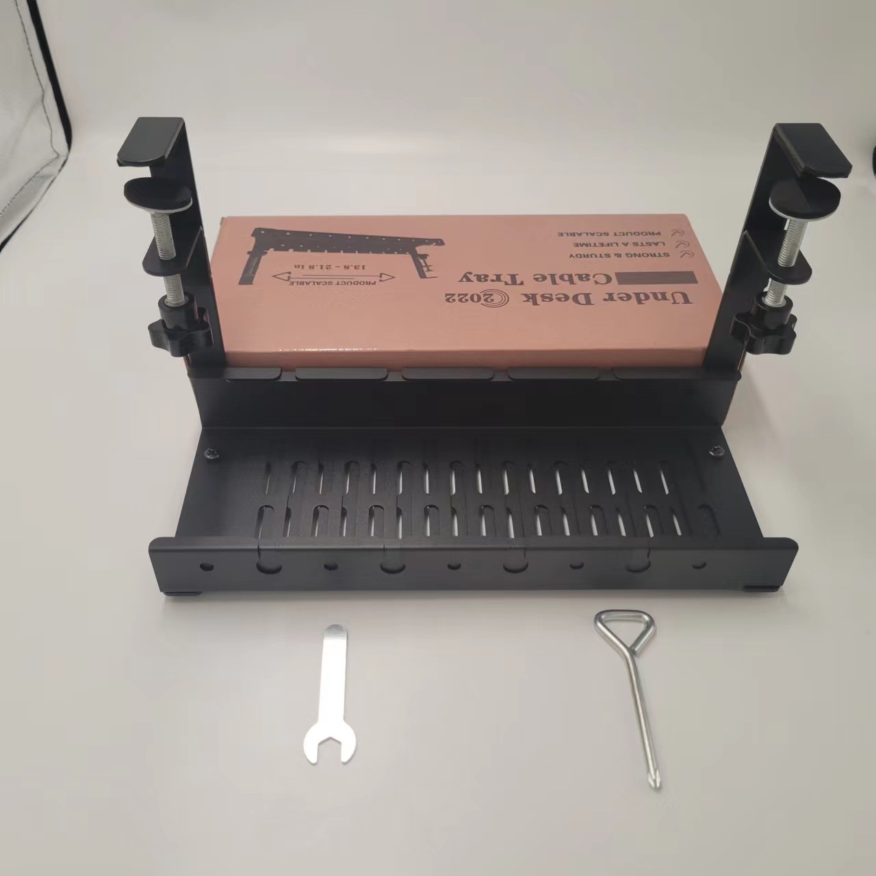 Organizador de cable de escritorio organizador de cable debajo de la Mesa retráctil sin perforaciones organizador de cable