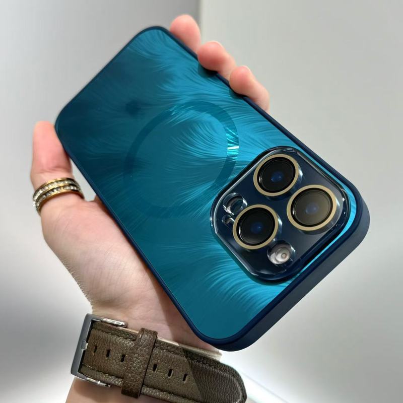 iPhone17promax用携帯電話ケース、羽根のような磁気吸着、レンズフィルム付き、肌触りの良いApple16用耐衝撃保護ケース|undefined