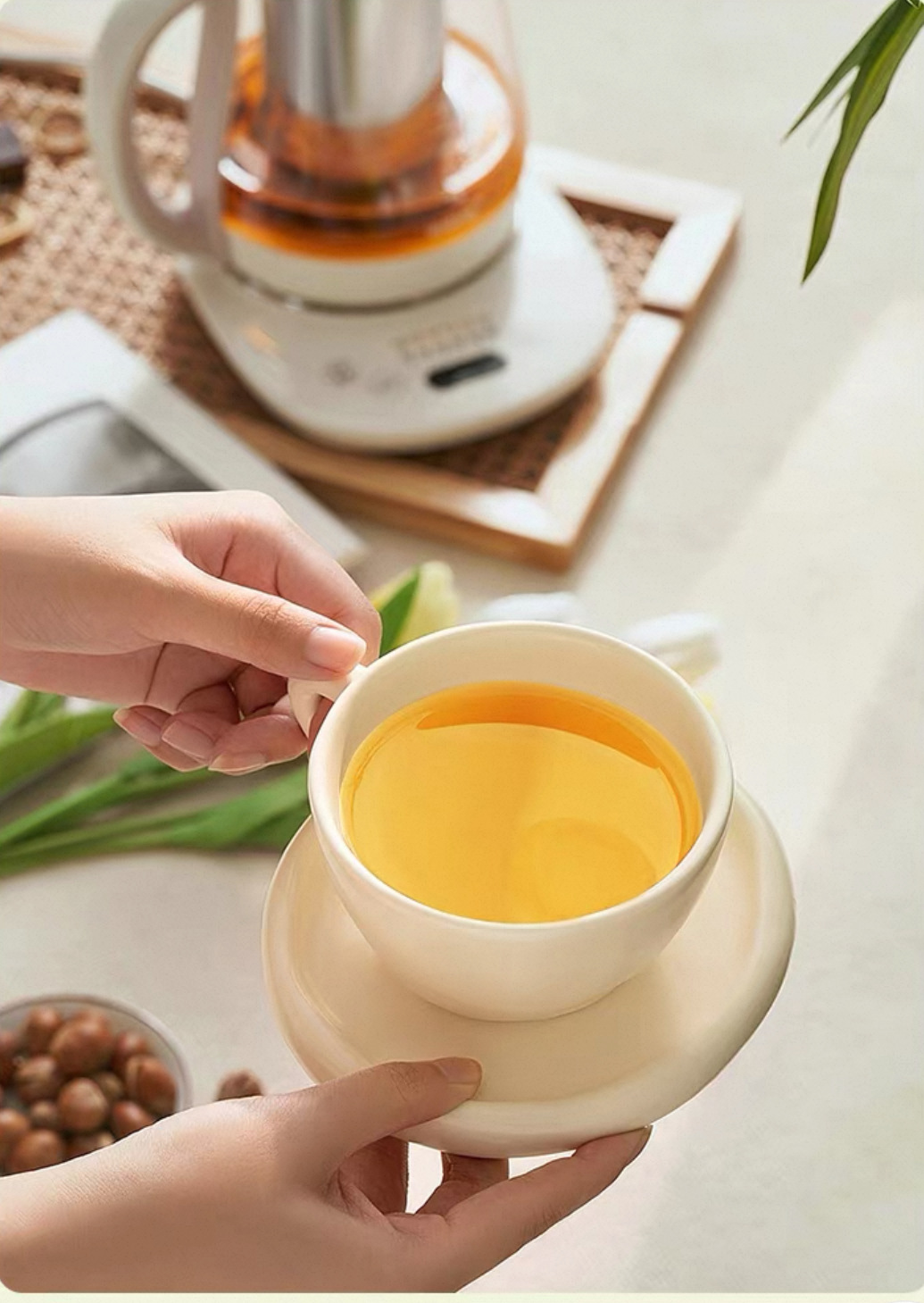 Kudzu Lotus Leaf Hawthorn Herbal Tea Ge Gen He Ye Shan Zha Cha 360g 30 Mini Cans Daily Brew details