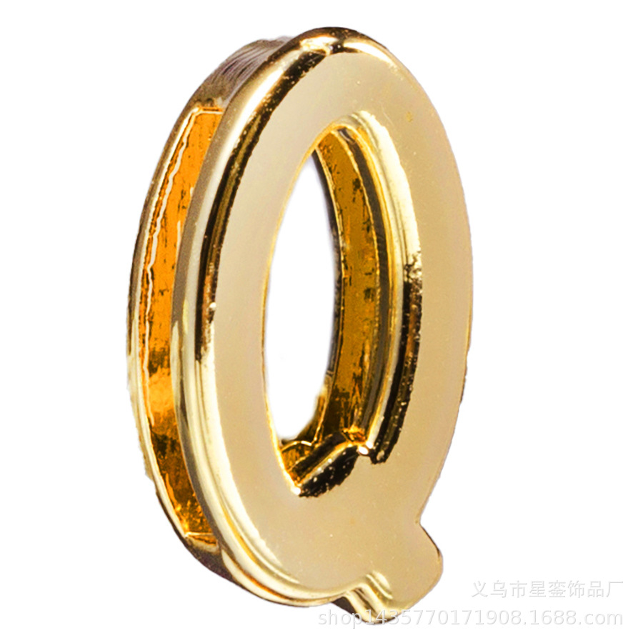 2*10mm長方形の穴の金色のアルファベットのビーズのネットの身の回りの腕時計のブレスレットのdiyの名前のばらの部品