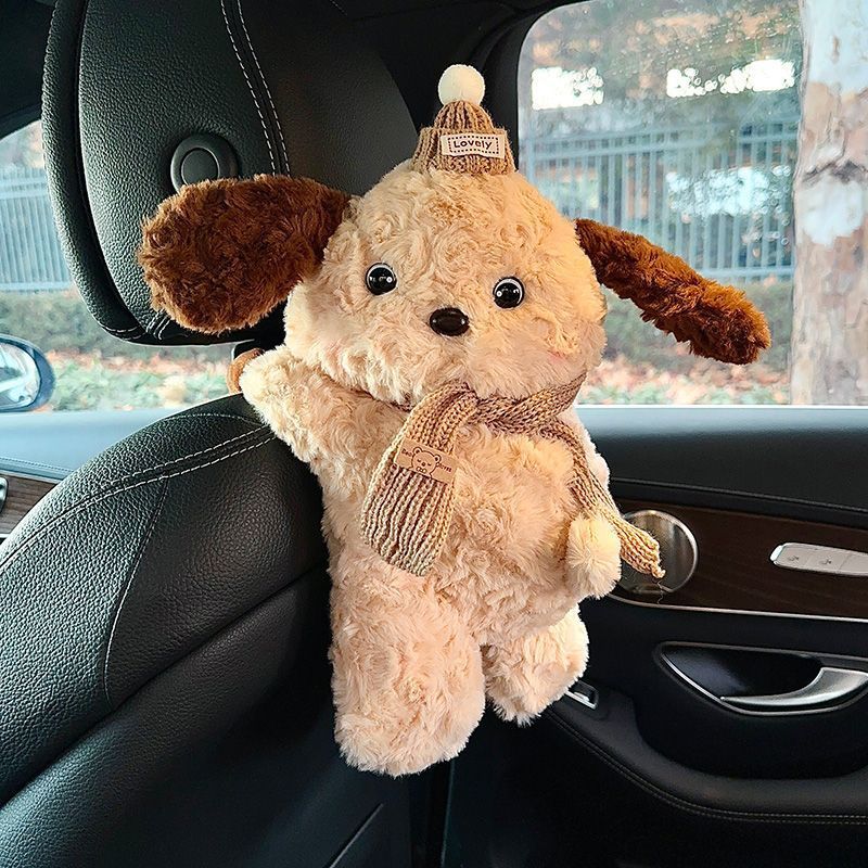 Car Tissue Box, Cute Doll Tissue Box, Car Tissue Hanging Bag, High-End Hanging Tissue Box for Girls in the Car