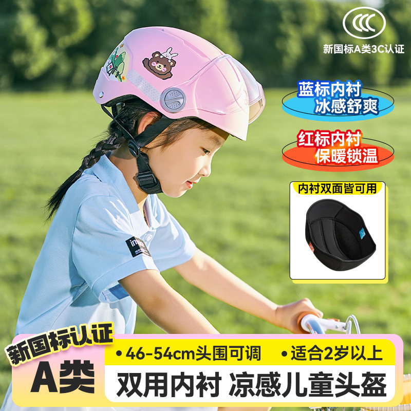 3C nuevo casco de motocicleta para niños casco de bicicleta de patineta coche eléctrico niño niñas casco de verano de dibujos animados