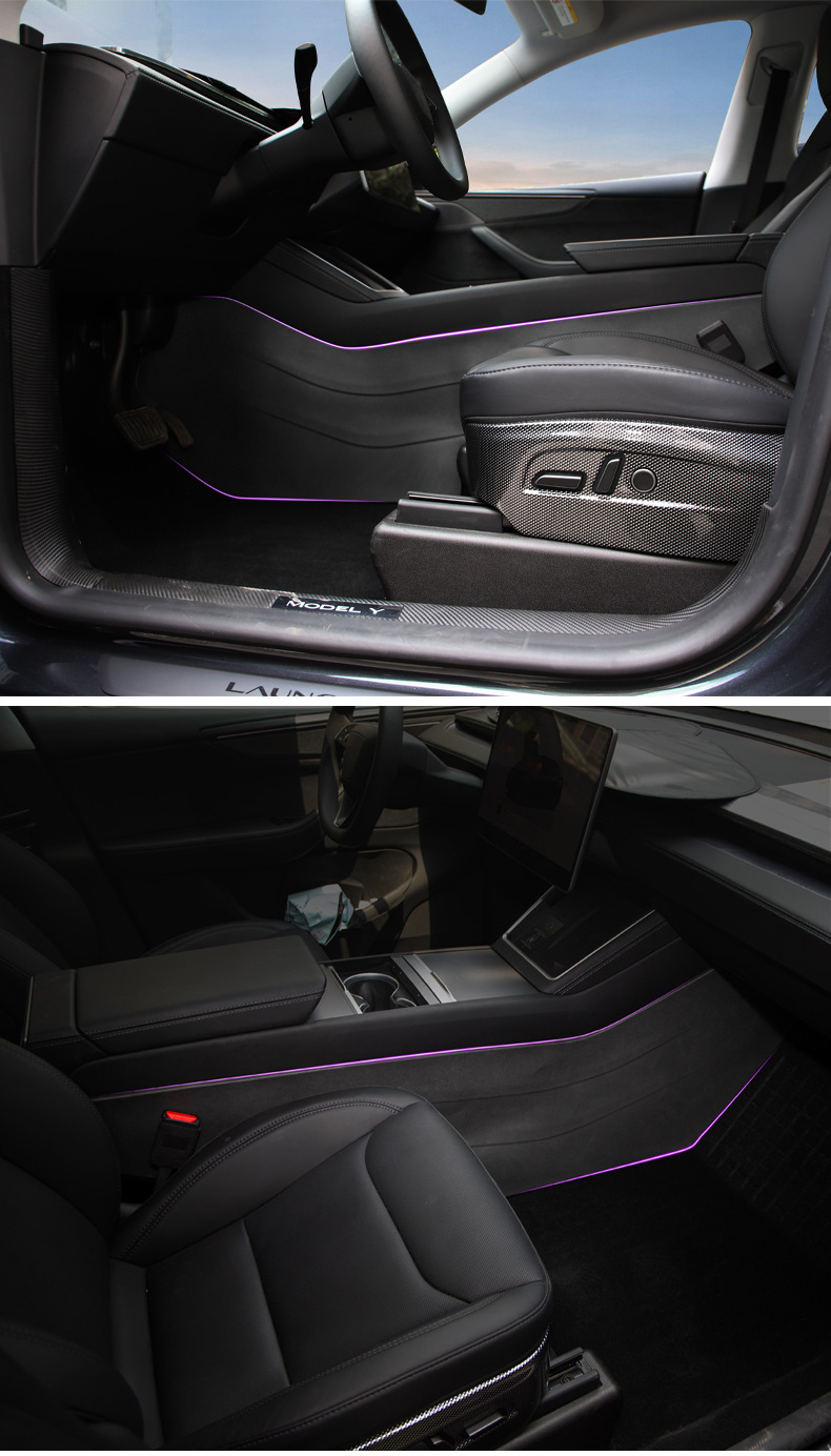 Suitable for the New Version of Tesla Model 3/Yyl Central Control Side Anti-Kick Pad Protective Plate Interior Modification Accessories