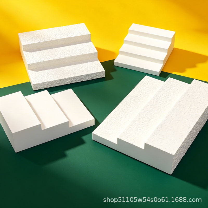White Photography Props, Steps for Photos, High-End Geometric Objects, Cosmetics, Makeup, Ladder-Style Creative Table Setup