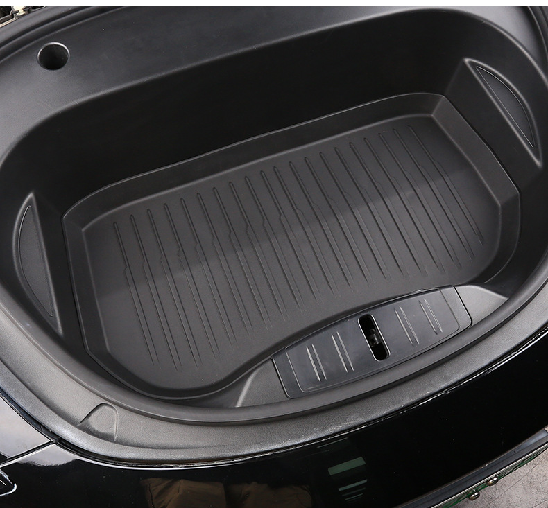 Suitable for Tesla's New Version Model Y3Yl Front and Rear Trunk Mats, Tpe Trunk Mats, Integrated Mats, Seat Back Cushions