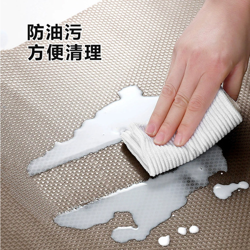 Translucent PEVA drawer mat, kitchen refrigerator waterproof mat, non-slip thickened cabinet mat, cuttable wardrobe moisture-proof mat