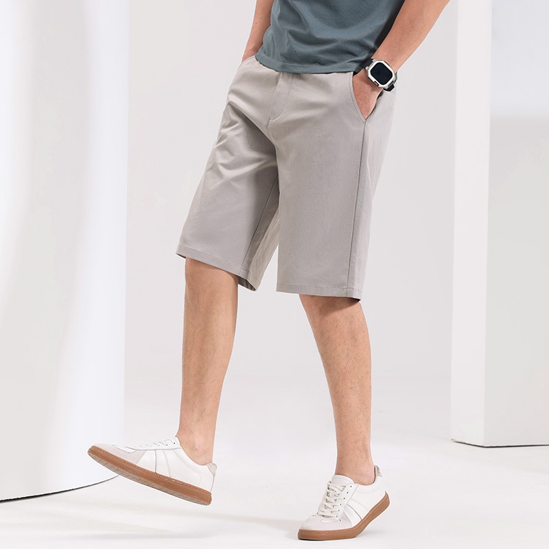 26 Summer Semi-Elastic Waist High-Stretch Casual Pants Straight Loose Short Style Youth Korean Version Men's Five-Point Pants Mid-Length Pants 26 Summer Semi-Elastic Waist High-Stretch Casual Pants Straight Loose Short Style Youth Korean Version Men's Five-Point Pants Mid-Length Pants