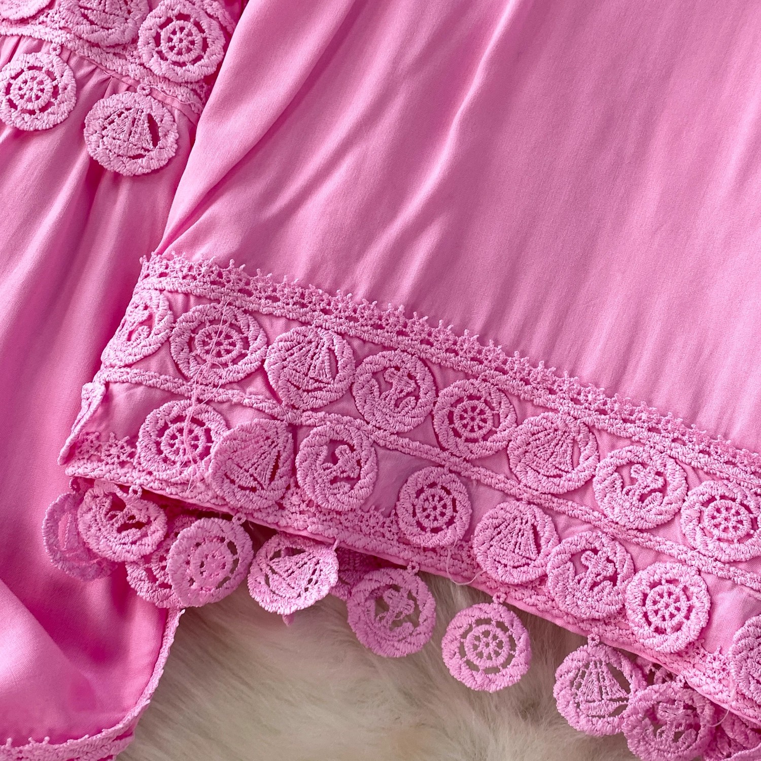 Elegantes Damen Zweiteiler Set Rosa Spitzenbluse Mit Rock_voghion.com
