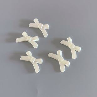 Abs Imitation Pearl Bow Straight Hole Beads DIY Handmade Earrings Hair Accessories Mobile Phone Case Accessories Materials Wholesale