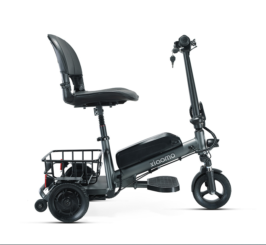 Cross-Border Amazon Dropshipping Aluminum Alloy Lightweight Folding Electric Three-Wheel Scooter for the Elderly Home Lithium Battery Car