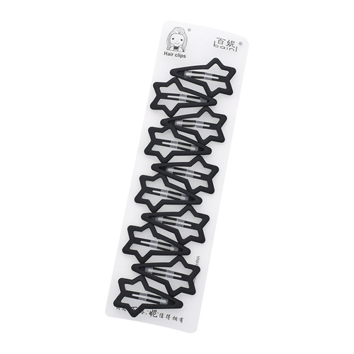 Children's bb clip hair clip one-word clip girls black simple side bangs clip girl's forehead broken hair clip