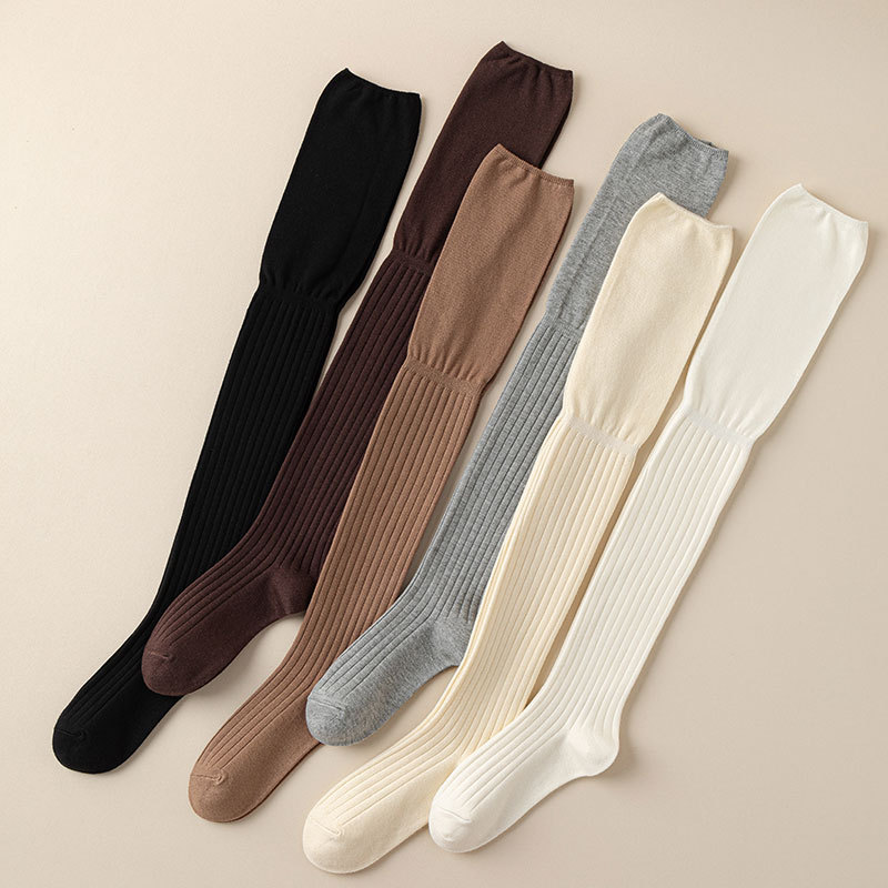 Kasjmier overknee sokken dames stapel sokken herfst en winter lange sokken dikke warme hoge sokken winter kniehoge sokken_voghion.com