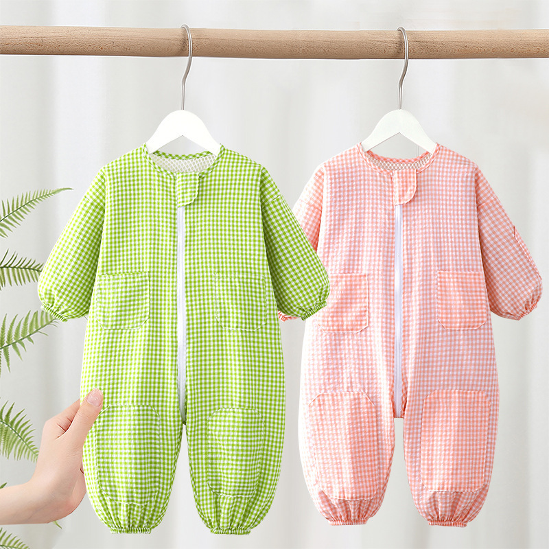 Summer Crawling Clothes, Thin and Breathable Children's Crawling Clothes, Baby Crawling Clothes, Coveralls, Anti-Dirty Outdoor Jumpsuits