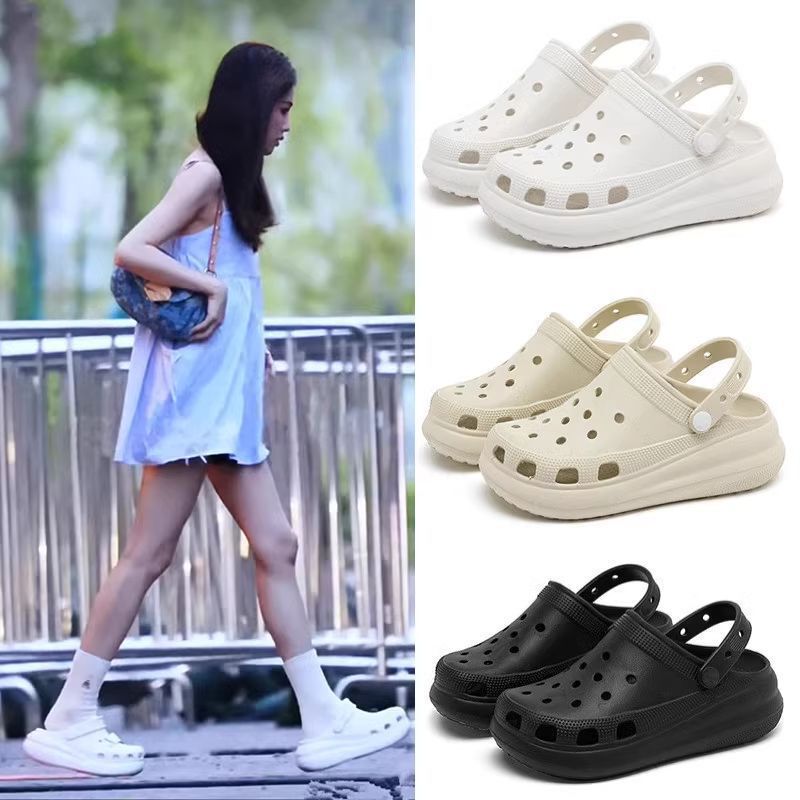 Women's Puff Clog Sandals 2026 EVA Closed-Toe Thick-Soled Height-Increasing Beach Sandals Outdoor Slimming Comfortable Fashionable Women's Puff Clog Sandals 2026 EVA Closed-Toe Thick-Soled Height-Increasing Beach Sandals Outdoor Slimming Comfortable Fashionable