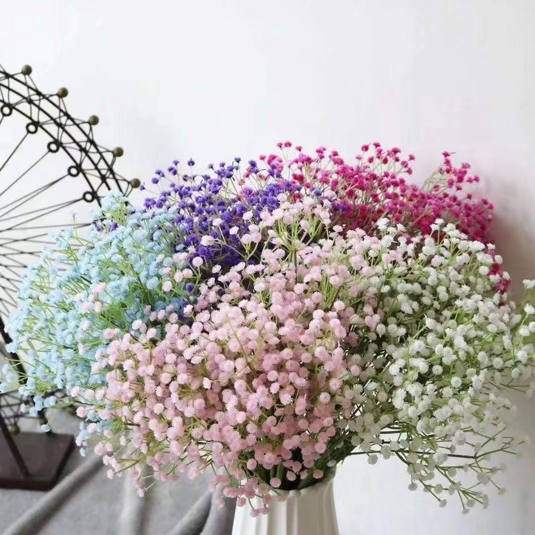 Gypsophila plastic artificial flowers wholesale romantic fake flowers photo bouquet props ornaments wedding hall wedding decorations