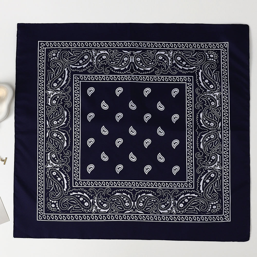 Bandana Cuadrada de Estampado Paisley 53cm de Poliéster para Deportes y Hip Hop
