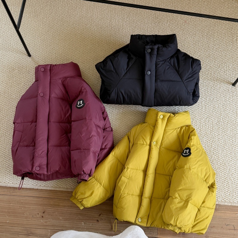 2026 Children's White Duck Down Stand Collar Down Jacket, Waterproof Winter Style, Warm and Cold-Proof, Puff Clothing for Boys and Girls