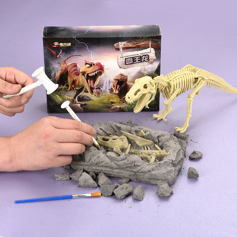 Dinosaur fossil treasure hunting digging educational stall archaeology treasure hunting toys for children street stall supply DIY toys blind box