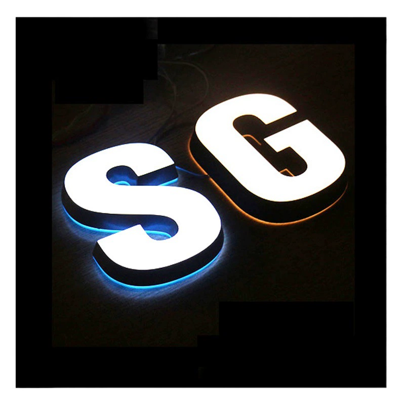 Дверной знак из нержавеющей стали с подсветкой смолы слово без границ слово привело акриловый мини-слово Billboard светящийся шрифт