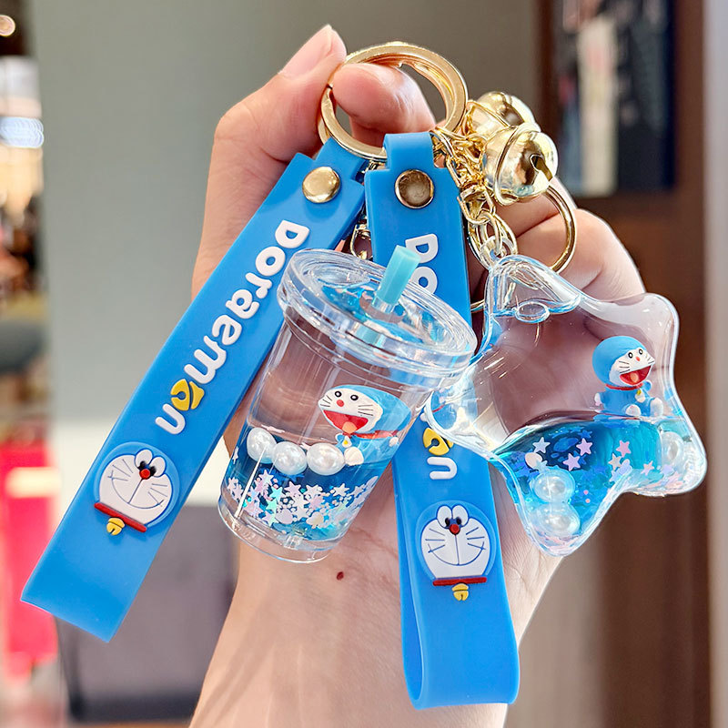 Doraemon Liquid Sand Keychain Cute Doraemon Male Student Backpack Pendant Car Floating Bottle Ornament Gift Doraemon Liquid Sand Keychain Cute Doraemon Male Student Backpack Pendant Car Floating Bottle Ornament Gift