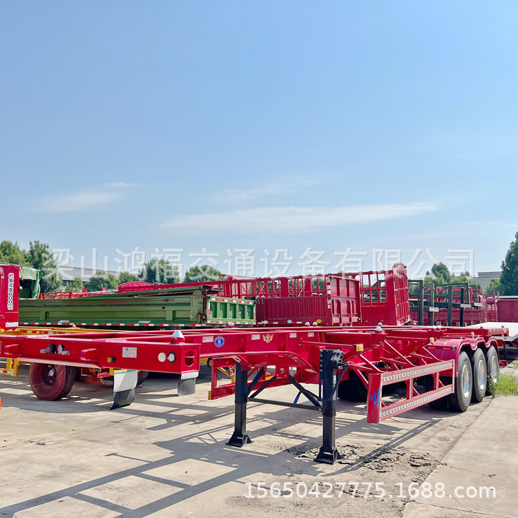 Supply skeleton semi -trailer 20 -foot container skeleton transport…