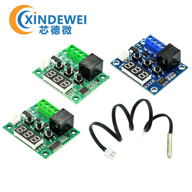 New XH-W1209 digital display high precision temperature controller temperature control switch miniature temperature control board bulk shell