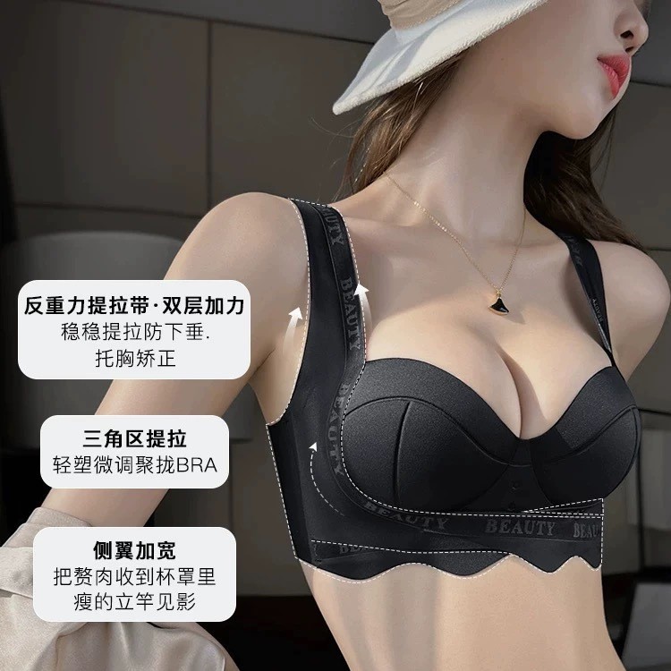 Venta directa de fábrica comercio electrónico transfronterizo Sudeste de Asia Vietnam Tailandia damas sin costuras sujetador de recogida lateral cómodo