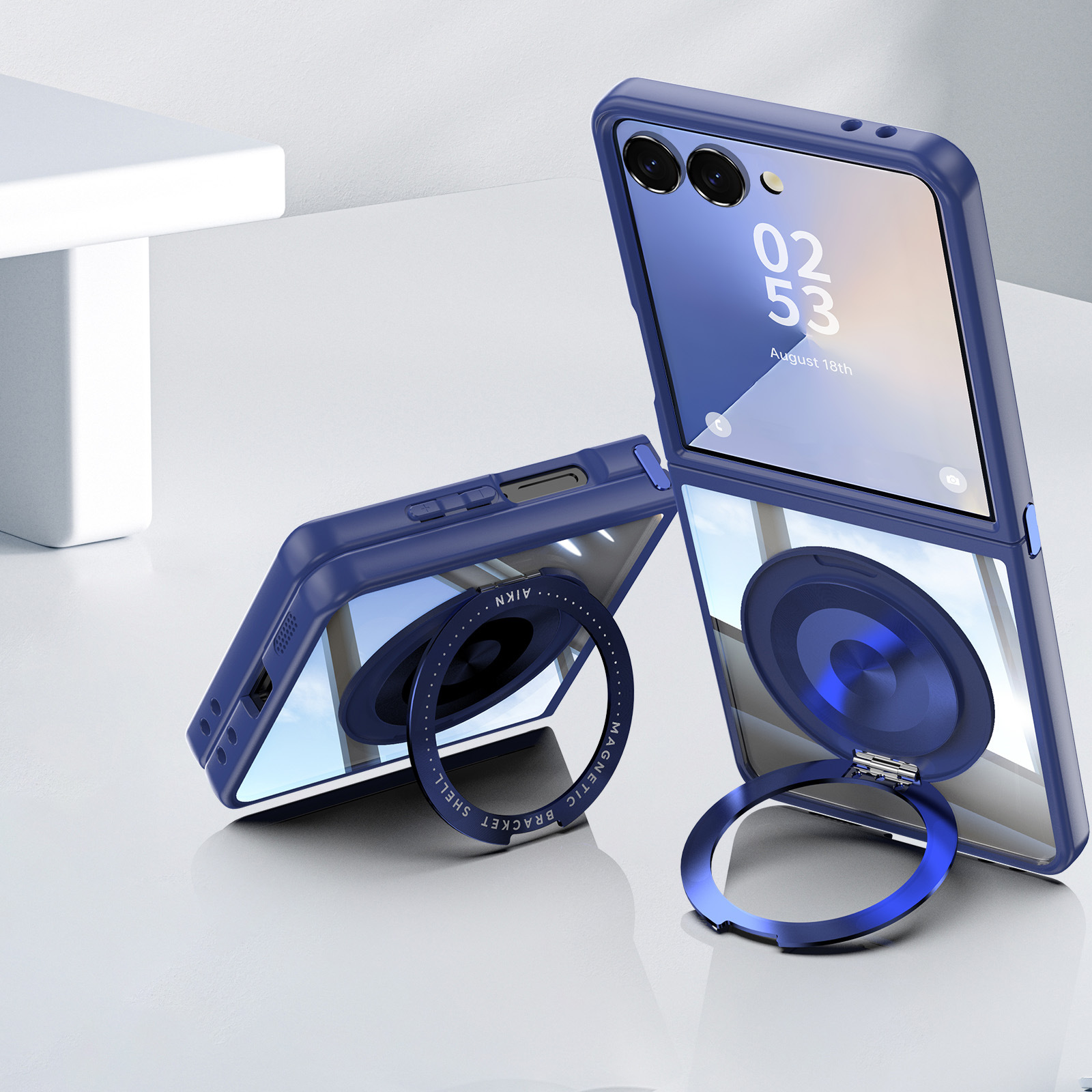 Custodia magnetica per samsung galaxy zflip 7 con supporto 360_voghion.com