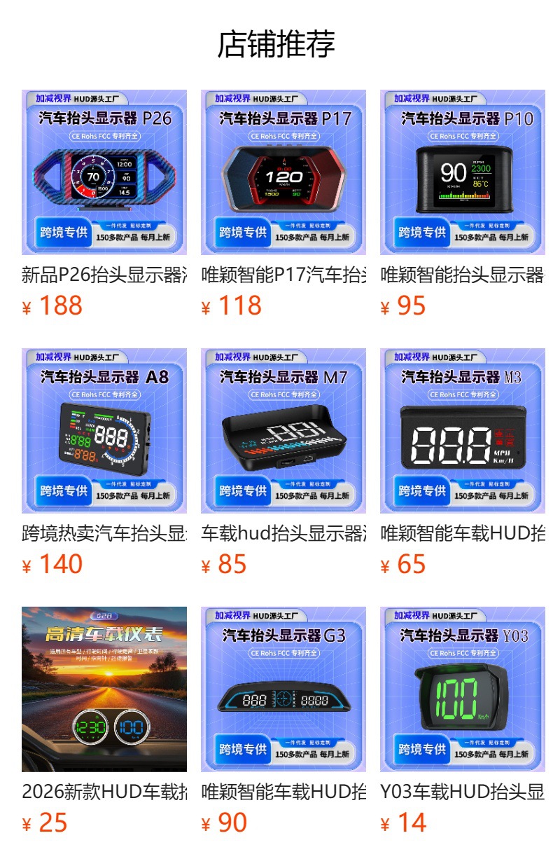Intelligent Navigation Hud Car Display Screen, Multi-Functional Car High-Definition Head-Up Display, Speedometer, Exclusively for Cross-Border Sales